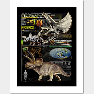 Triceratops profile Posters and Art